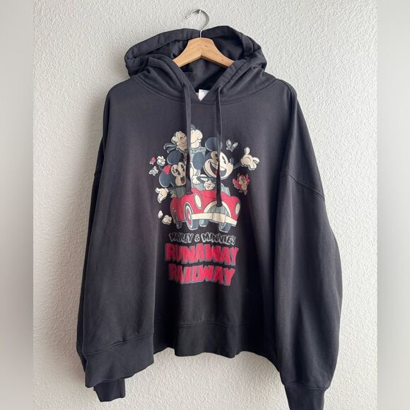 DISNEY PARKS MICKEY AND MINNIE RUNAWAY RAILWAY HOODIE 3X DISNEYLAND - Picture 1 of 9